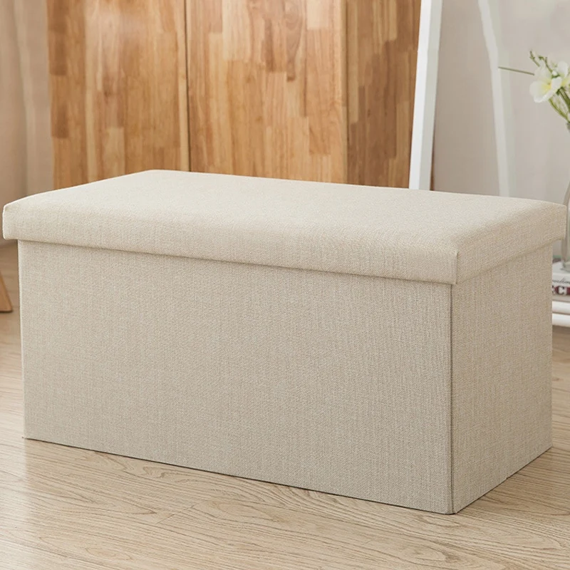 

Rectangular Storage Stool Can Sit Adult Sofa Stool Household Storage Chair Folding Storage Box