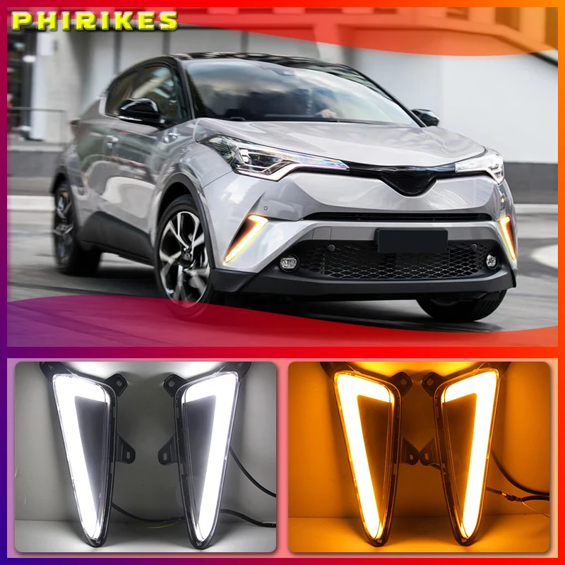 Светодиодные дневные ходосветильник для Toyota C-HR CHR 2016 2017 2018 2019 автомобильные