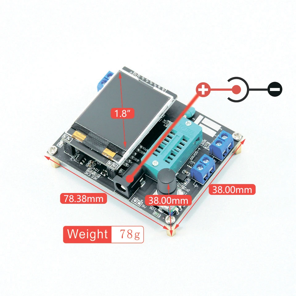 GM328A GM328B тестер транзисторов LCR Диодная емкость ESR измеритель напряжения ШИМ