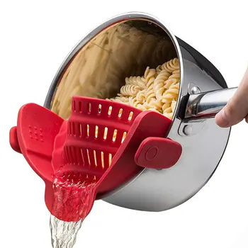 

ZLCA Vegetables Fruits Cleaning Strainer Rice Leakproof Water Filtering Baffle Sieve Washing Filter Mesh Cover Kitchen Tools