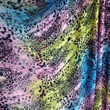 Блестящий шифон шелковистый перламутровый полосатый Леопардовый Принт Омбре ткань мягкая дышащая ремесло DIY платье Блузка ткань