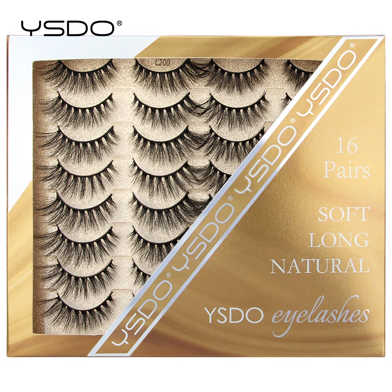 Mejor precio YSDO-pestañas postizas 3d de visón, gruesas y suaves, maquillaje, 3/5/16 pares AjXNeOeOAwj