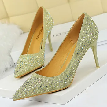 

Women Pumps Woman Shoes Heels Shallow Pumps Plus Size Office Lady Sexy Party High Heels Pointed Toe Dress Shoes