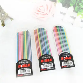 

12Pcs/box 2B 2mm 12 Color Length 90mm Mechanical Pencil Lead Lead Color Supplies Drawing Art Sketch School Office C5J7
