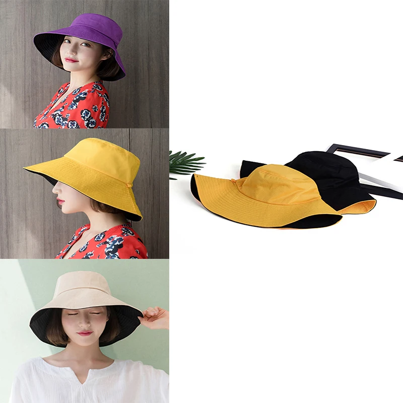 Удобная мягкая Повседневная универсальная модная двухсторонняя шляпа-ведро головной убор шляпа для защиты от солнца для женщин
