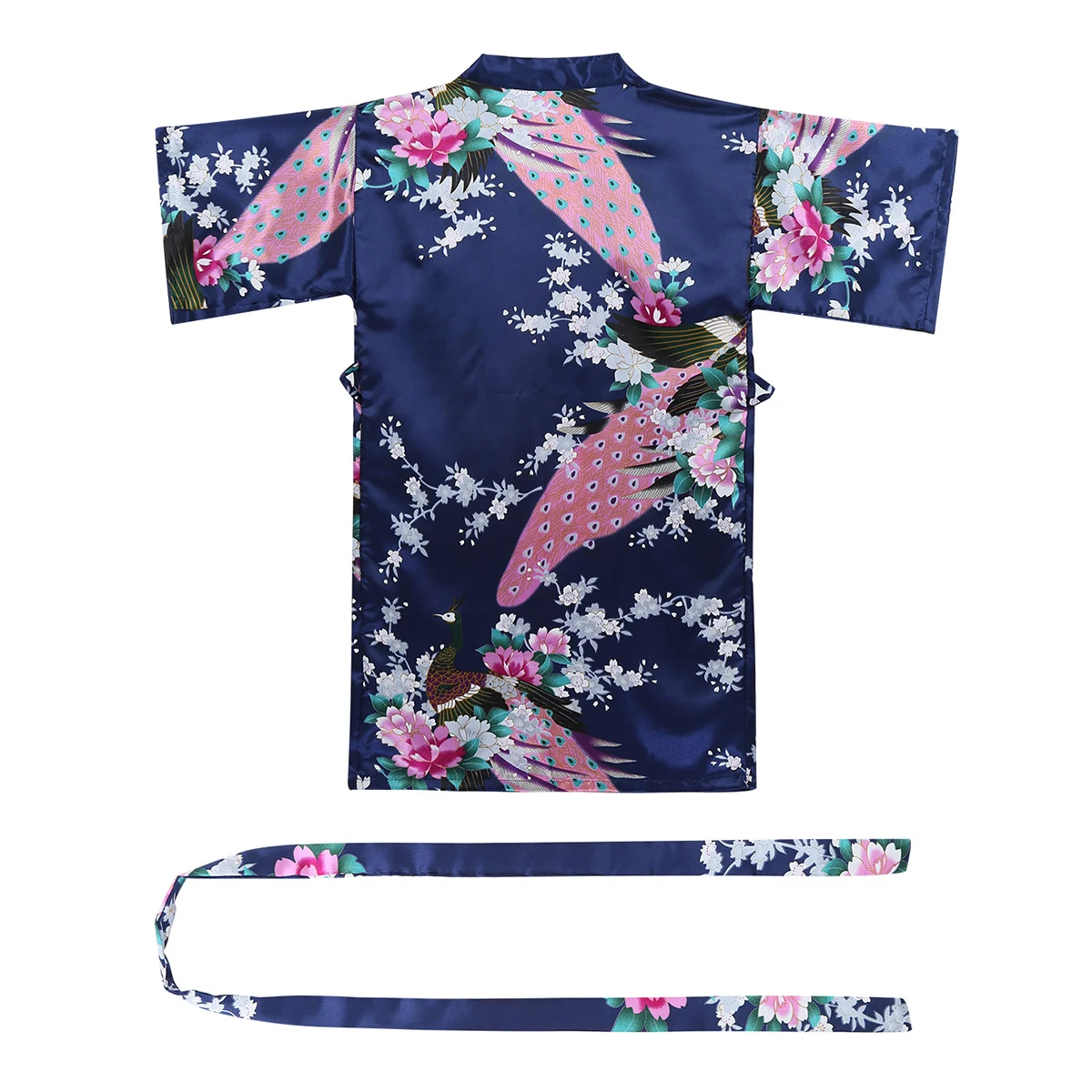 Kids Girls Satin Floral Kimono Robe Flower Girls Wedding Bridesmaids Sleepover Nightgown Children Birthday Party Spa Bathrobe child bathrobe kids robe