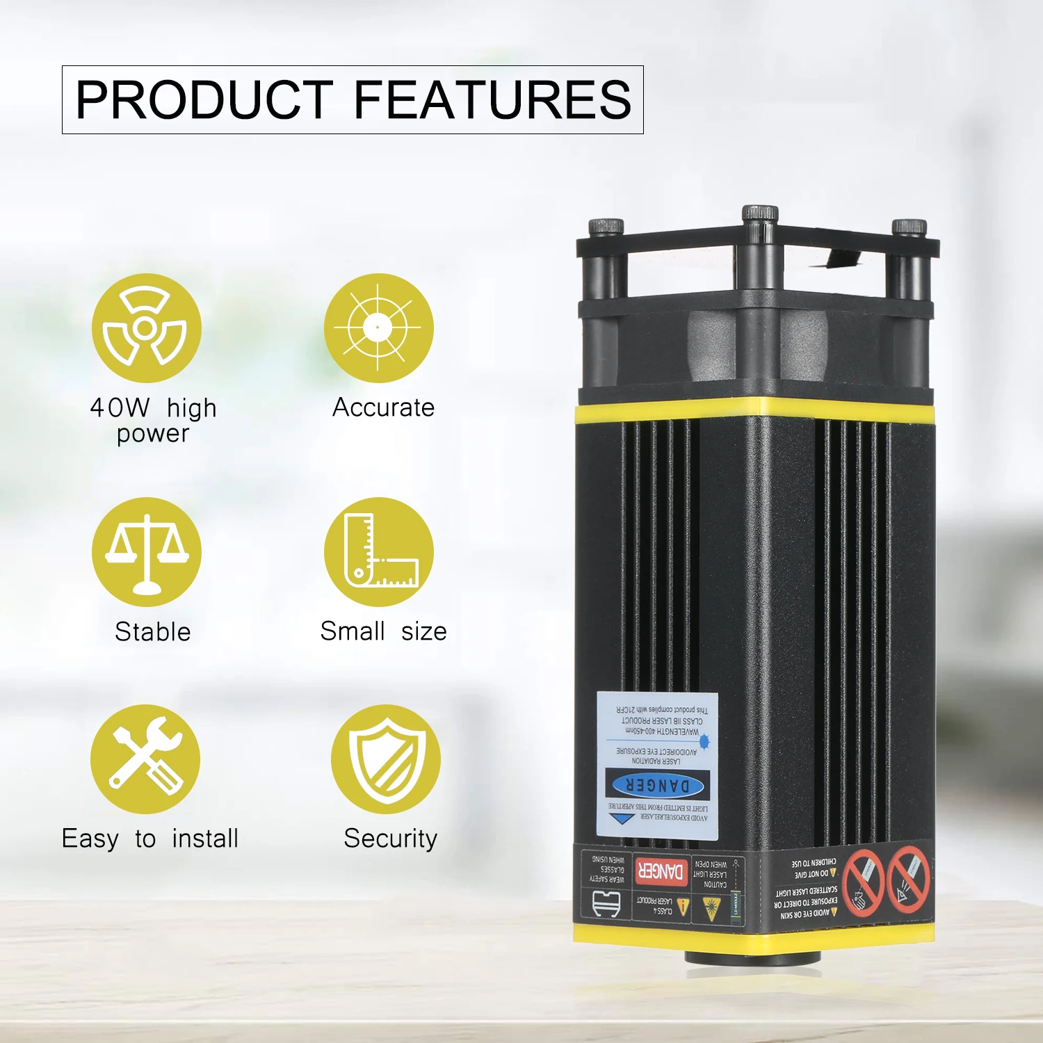 5500mW/10W/20W/30W/40W Laser Module Laser Head 450nm Lase For Cutting Machine CNC DIY Wood Marking Cutting Tool