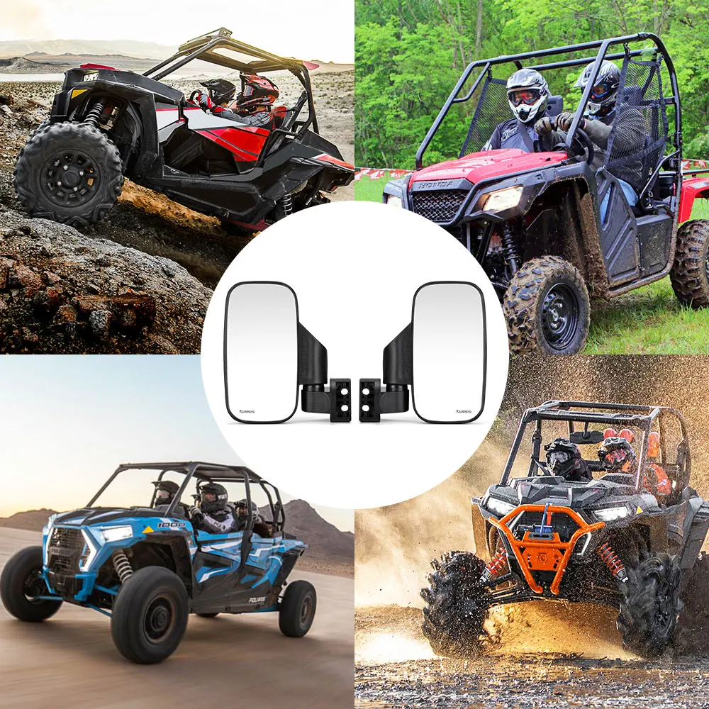 UTV 1,7" 2" MirrorsSide зеркала заднего вида w/ заклёпки для Can Am Maverick X3 для Polaris RZR 800 900 1000 RZR PRO XP