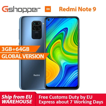 

Global Version Xiaomi Redmi Note 9 3GB 64GB Cellphone Helio G85 Octa Core 48MP Quad AI Camera 6.53" DotDisplay 5020mAh