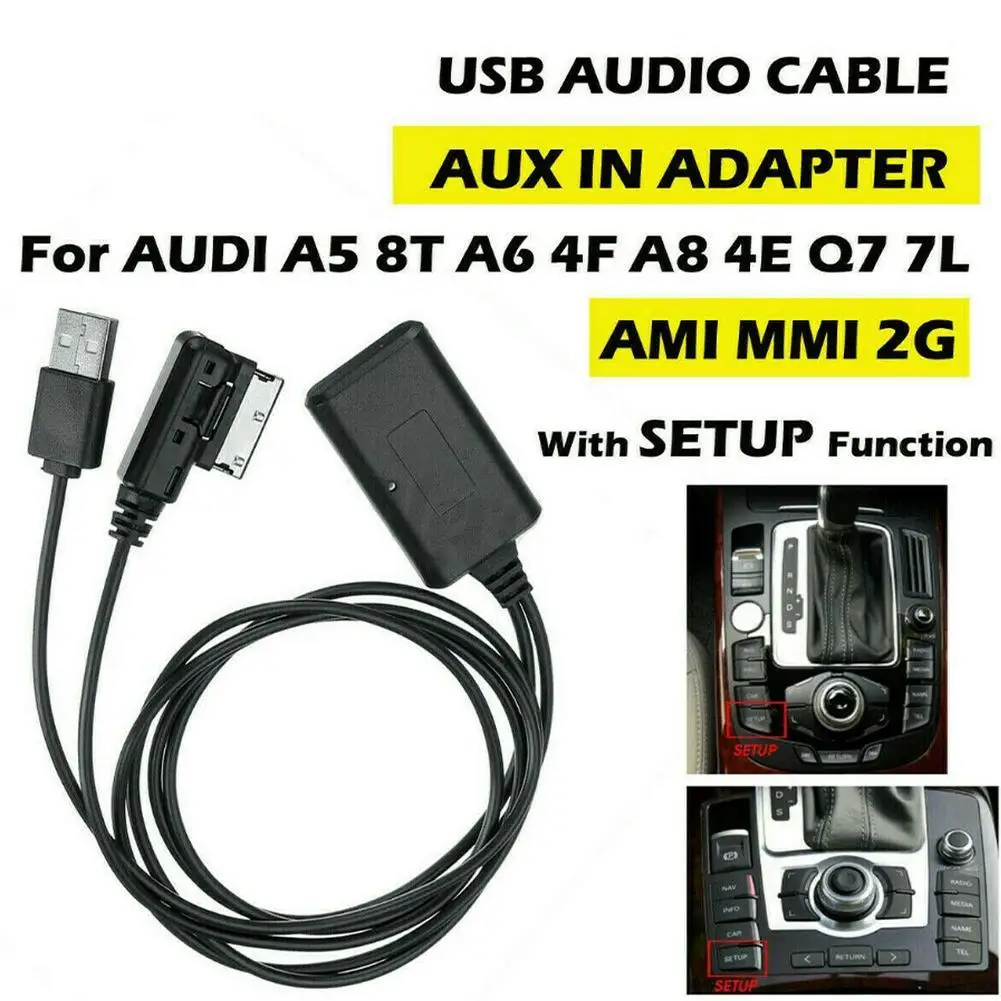 LoongGate Bluetooth,USB 2 in 1 Cable with Switch For AMI MMI 3G 