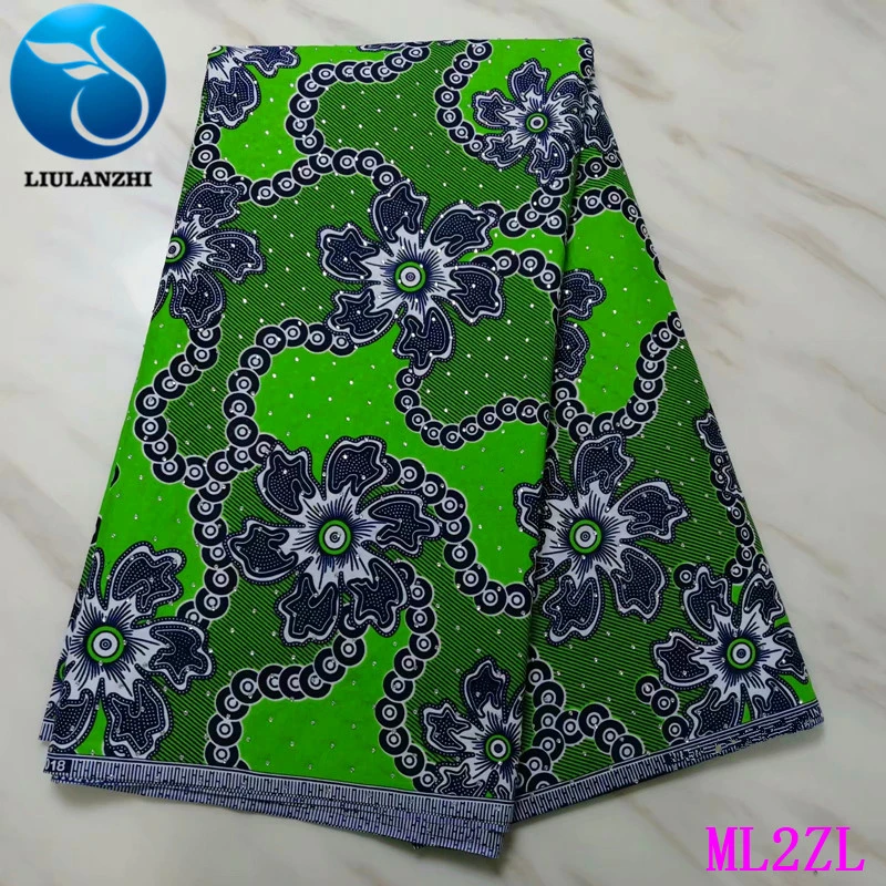 ML2ZL45 Воск liulanzhi африканская ткань новейший стиль Анкара воск настоящая ткань воск принты ткань с камнями для женщин ML2ZL34-ML2ZL64 - Цвет: ML2ZL45