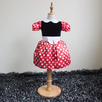 

Kids Dresses For Girls Tong Miao Mi Strange Cartoon Dress Printing Princess Children Show Children's Garment Contain Hair Hoop