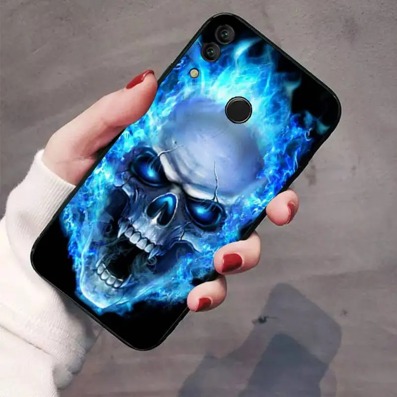 huawei silicone case Đồng Hồ Nam Ngón Tay Giữa Đầu Lâu Etui Ốp Lưng Điện Thoại Huawei Honor 7C 7A 8X 8A 9 10 10i Lite 20 NOVA 3i 3e waterproof case for huawei