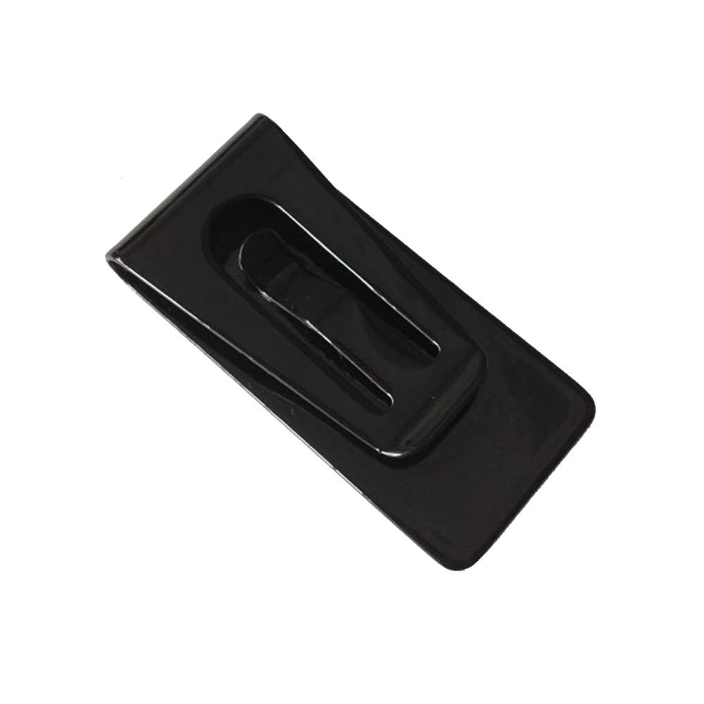 De acero inoxidable negro fino, de bolsillo, Clip de dinero en efectivo funda, soporte MU8669