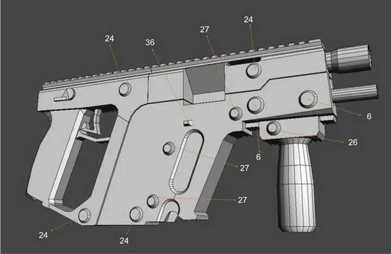 1:1 Бумажная модель KRISS Super V DIY 3D бумажные карты модели строительные наборы строительные игрушки развивающие игрушки Военная Модель