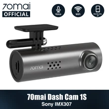 70mai Car DVR 1S APP& English Voice Control 70 Mai Dash Cam 1S 1080HD Night Vision 130FOV Free Wifi 70mai Car Recorder 1S Auto
