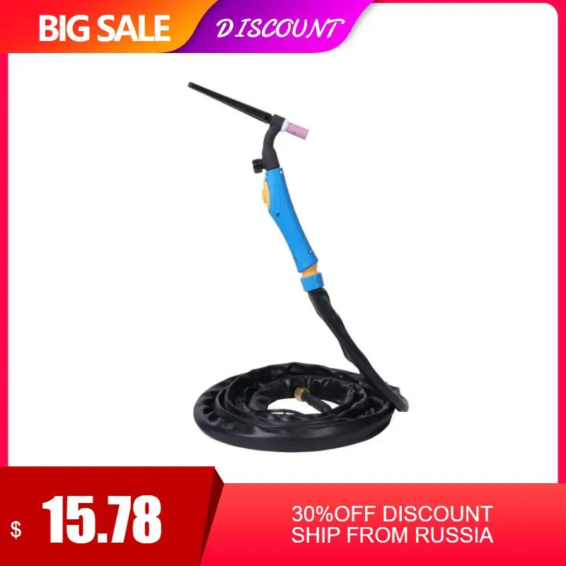

WP9FV WP-9FV Air Cooled Argon Tig Welding Torch Bule handle 4M Gas And Power Whole