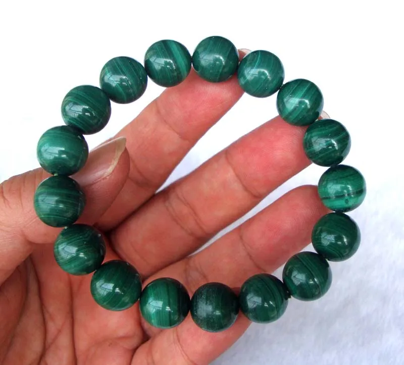 

Free Shipping Natural Malachite Round Beads Bracelet Women Jewelry Accessories Weddings Parties Birthday Gift