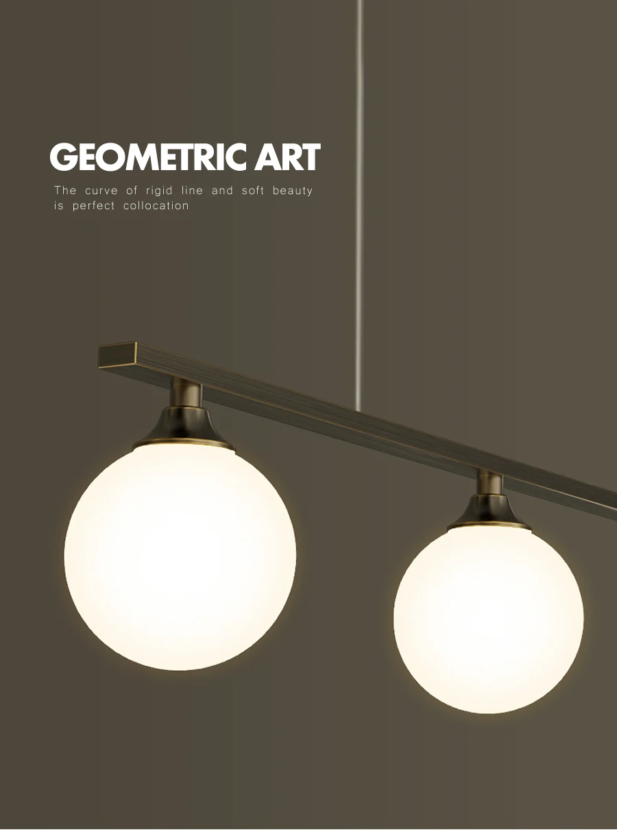 Sala de Jantar Todo o Cobre Nordic Lustre Bola Vidro Moderna Sala Estar Pendurado Luminária Quarto Luzes Estudo Led 12 Lustre led nórdico de cobre, luminária suspensa