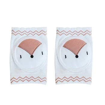 

Cute Baby Knee Protectors for Crawling Unisex Baby Crawling Anti-Slip Knee Toddlers Kneepads Safety Protective Cover Light Coffe