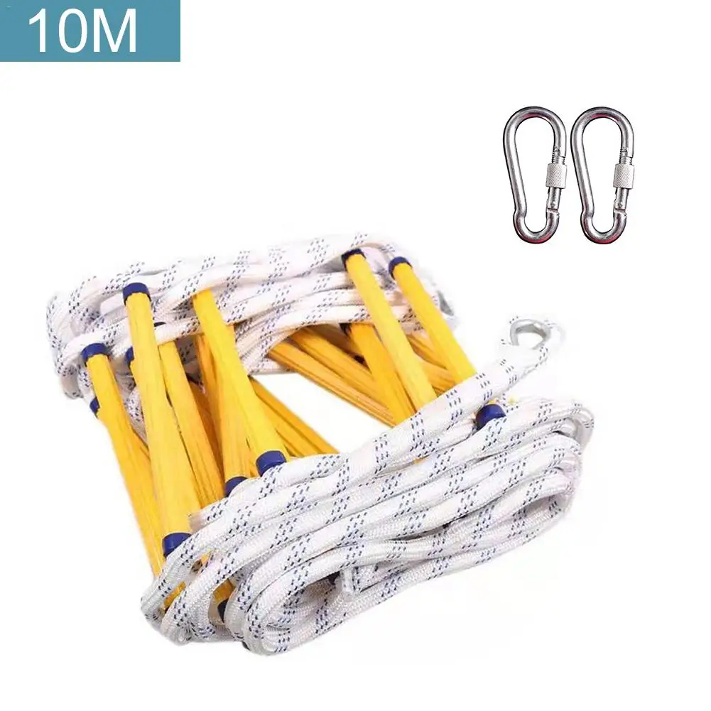 

3M/5M/8M/10M/15M Fire Escape Ladder Anti-skid Rescue Rope Emergency Work Safety Response Self-rescue Lifesaving Rock Climbing