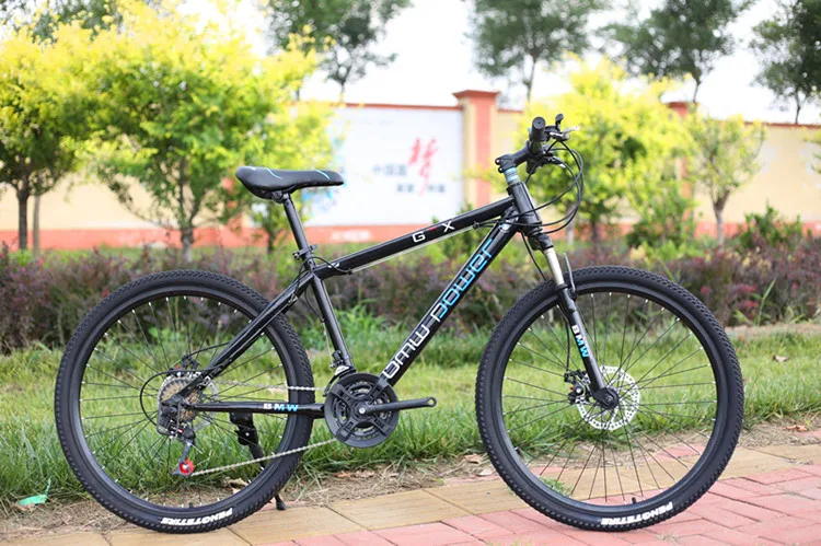 Горный велосипед Fat Bike 26 дюймов 21 скорость двойные дисковые тормоза рекламный подарок автомобиль Детский велосипед - Цвет: black
