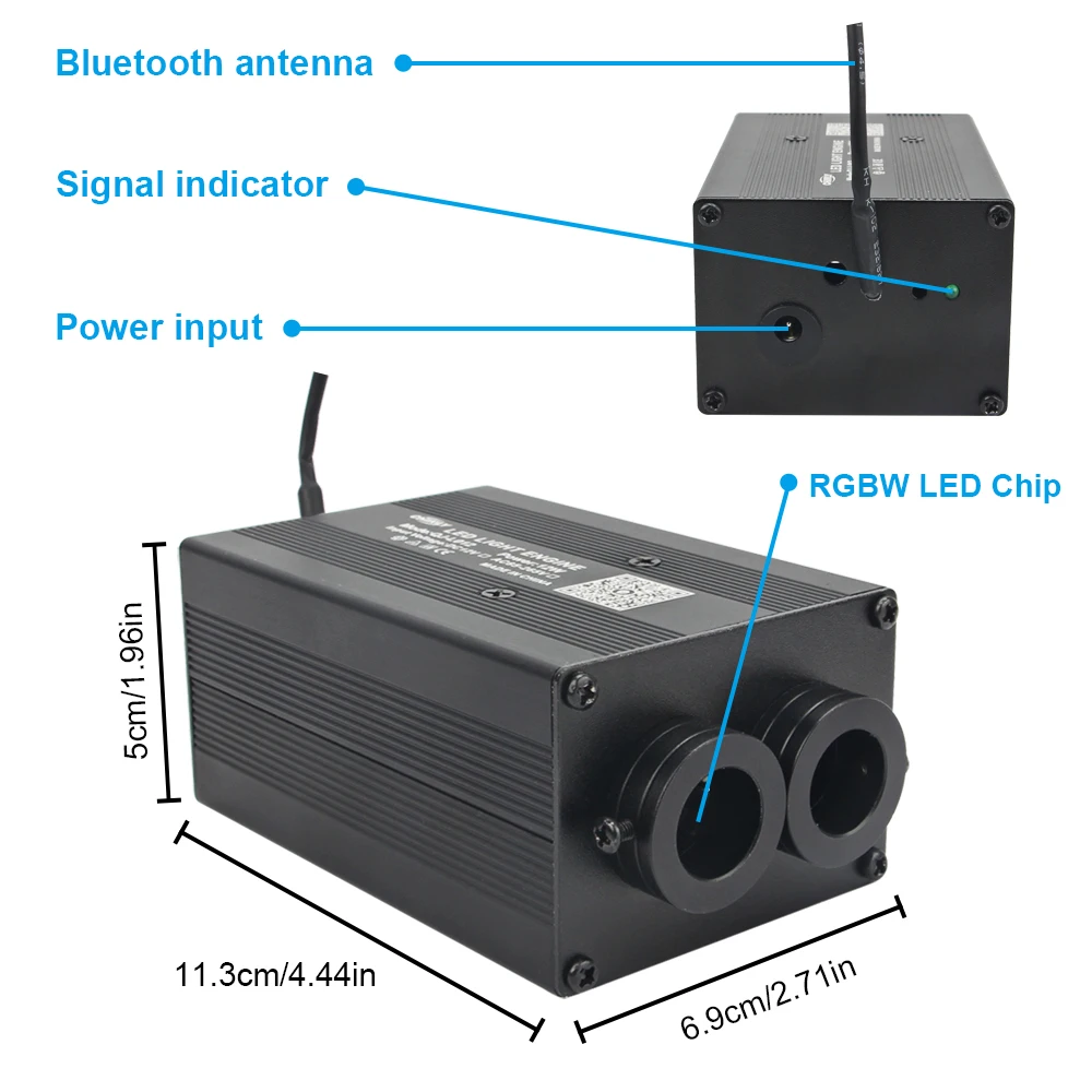 NEW Bluetooth APP Control Fiber Optic Light Engine Twinkle Effect 12W Musical Jump Ceiling Star Light Device