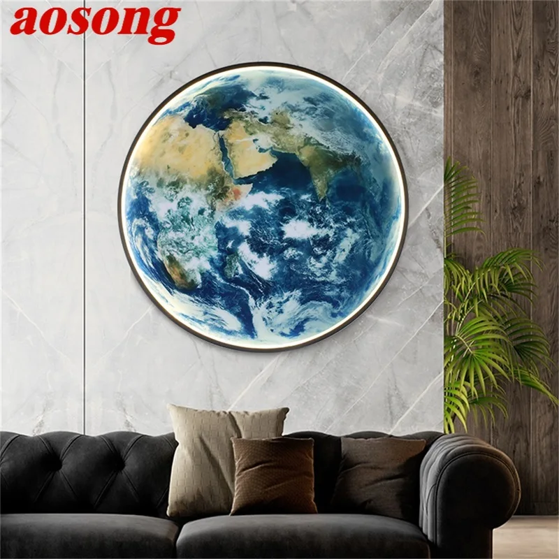 

AOSONG Indoor Wall Lamps Fixtures LED Luxury Mural Modern Creative Light Sconces for Home Bedroom