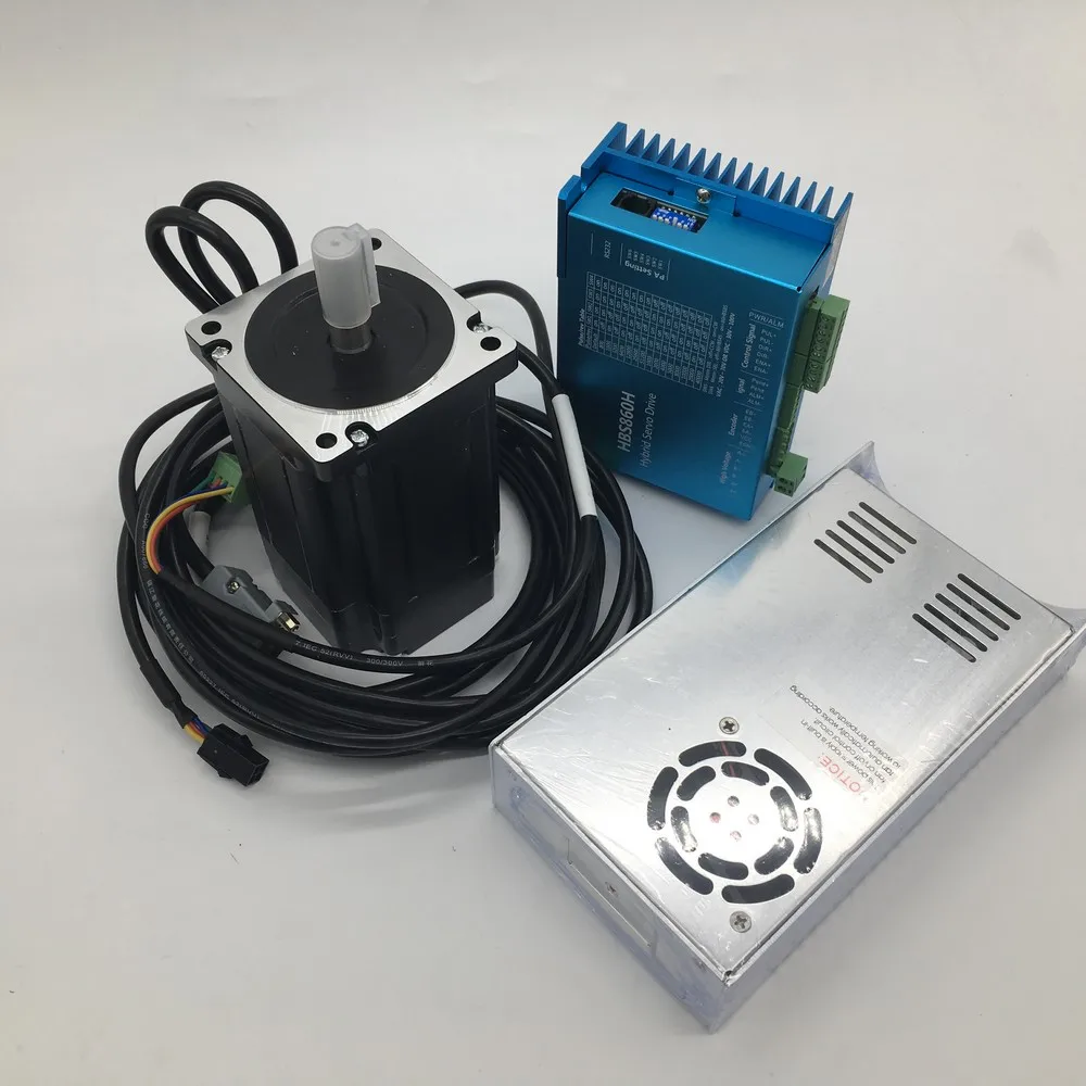 Nema34 12нм 86 мм AC DC DSP замкнутый цикл шаговый двигатель драйвер и 400 Вт 60В источник