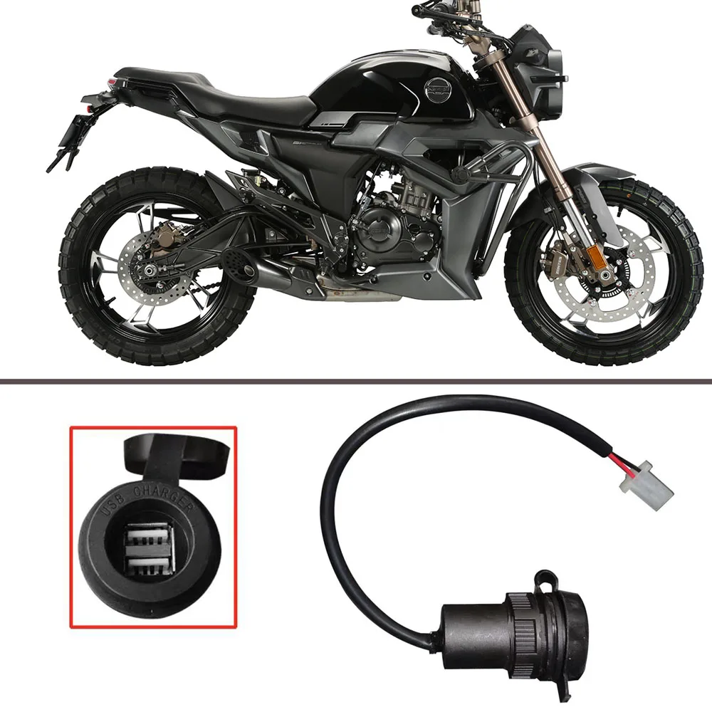 Accessori Moto Caricabatterie Usb Cavo Di Ricarica A Doppia Porta Per Zonte G1 125 / U 125 / U1 125 / Z2 125 / U1 155 / G155 Sr/
