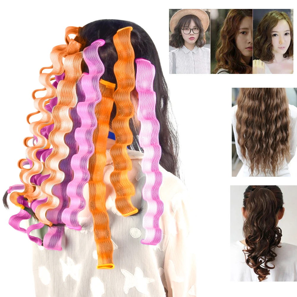 Harmless Soft Hair Curlers Heatless DIY Magic Wave Curls Rollers Hair Accessories Curling Perm Bar Without Heat hair styling tool hair curling tools For Tools