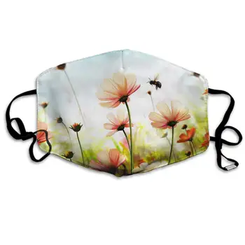 

Comfortable Two Layer Dust Mask, Soft Bahama Sea Blue Mermaid Fish Scales Face Mask Cover Mouth for Adults and Teens