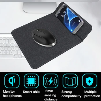

2 in 1 Phone Wireless Charging USB+Micro Mice Mouse Pad For Sasmung A51 A71 Support Wrist Comfort Mouse Pad Mat Mice Mouse Pad