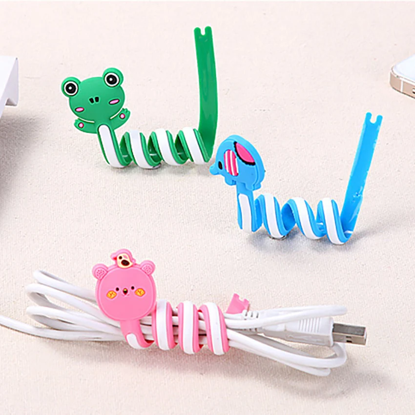Милые универсальные USB кабель для мобильного телефона зажим намотки проволоки