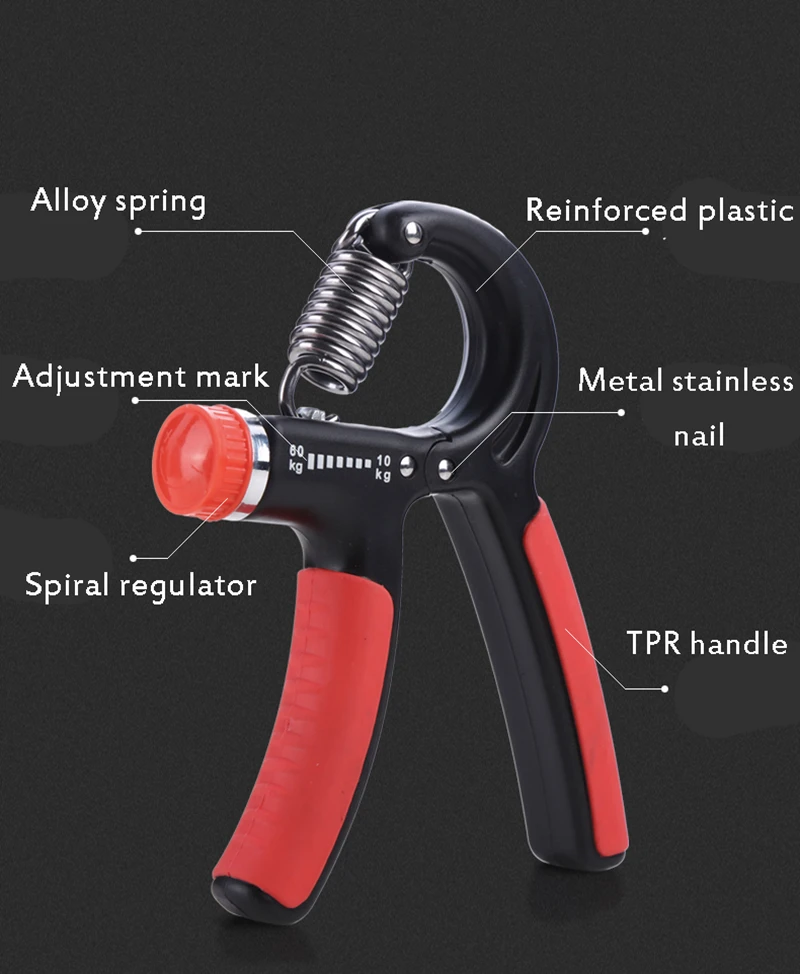 60KgHand ручное сжатие тренировка фитнес сила тренажер Регулируемое сопротивление ручной тренажер захват силовая тренировка кистевой эспандер