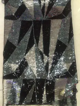 

good looking embroidery tulle fabric fashionable African net lace fabric with sequins for party dress