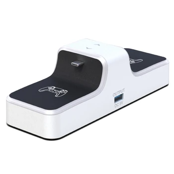 

Dual Slot Fast Charging Dock Station USB Charger Charging Cable Charger Cradle for PS5 Gaming Controllers Handles Kit