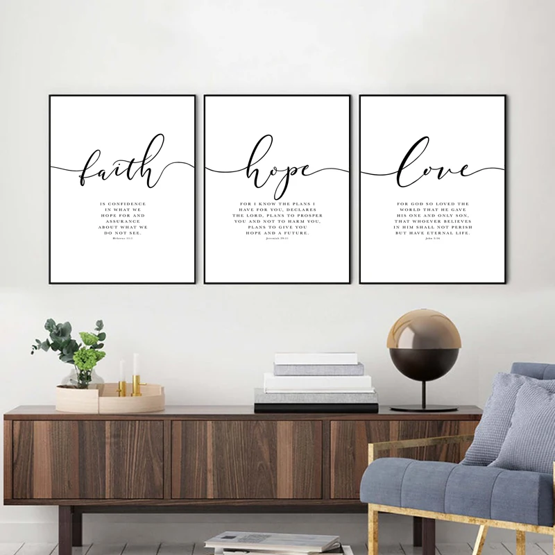 Faith Hope Love Wall Art Image 4