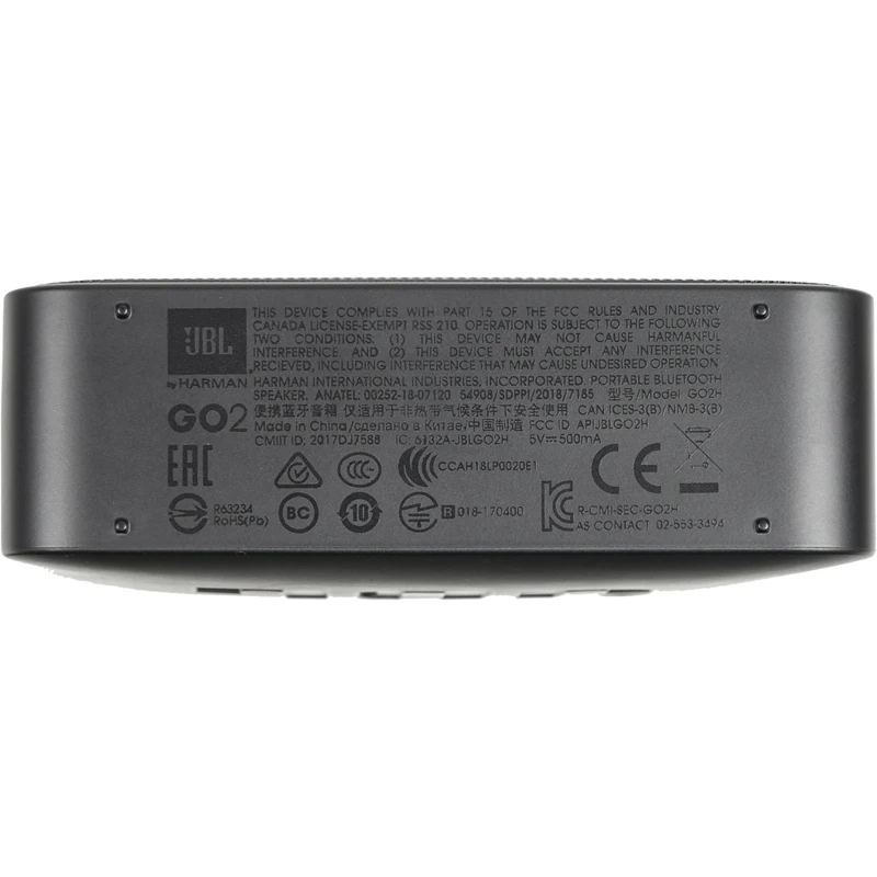 Колонка порт. JBL GO 2 черный 3W 1.0 BT/3.5Jack 730mAh (JBLGO2BLK)|Портативные колонки| |
