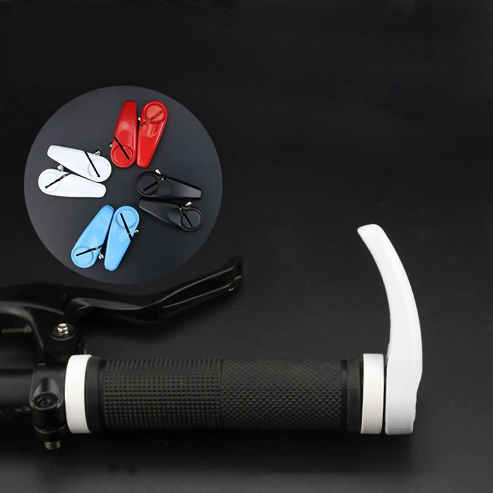 1 Pair Cycling Aluminum Alloy Bike Lock-on Horn Bicycle Deputy Vice Handlebar