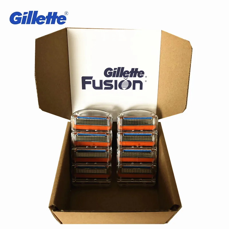 

Original Gillette Fusion 5 Layer Blade 8pcs Replaceable Cassettes Shaving Fusion Cartridge Fusion Removable Razor Blades for Men