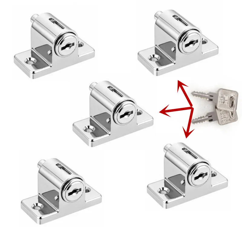 5 Pcs Same key locks Zinc Sliding Window Patio Screw Door Locking Pin Push Child Safety Lock J24 drop shipping