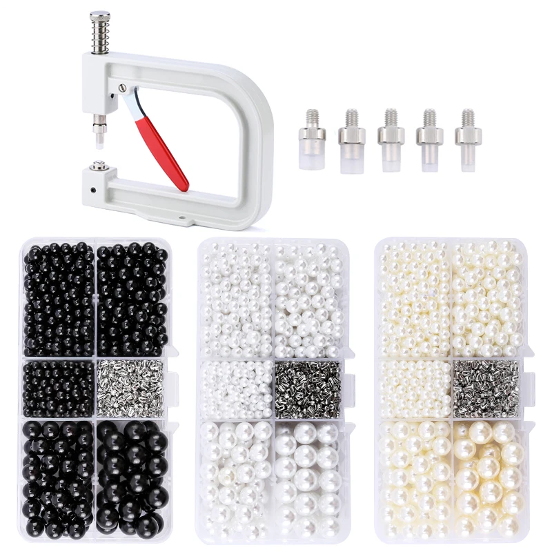 Qiao Manual Punching Diy Pearl Setting Machine Rhinestones Beads Rivet Fixing Machine Skirts Hand Press Tools For Clothes Crafts - Diy Craft Supplies