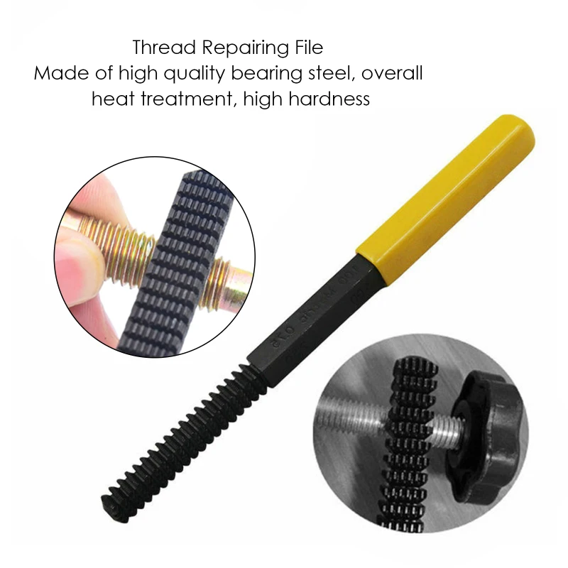 

New Thread Repair File Restoration Tool for Studs Bolts Screws Plumbing Pipe Restore Damaged External Threads Screws Hand Tools