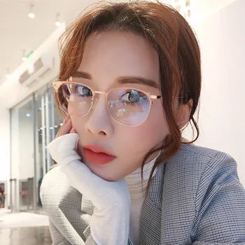 

Fashion Blue Light Blocking Glasses Women Clear Lens Eye Glasses Flexible Vision Care Computer Glasses