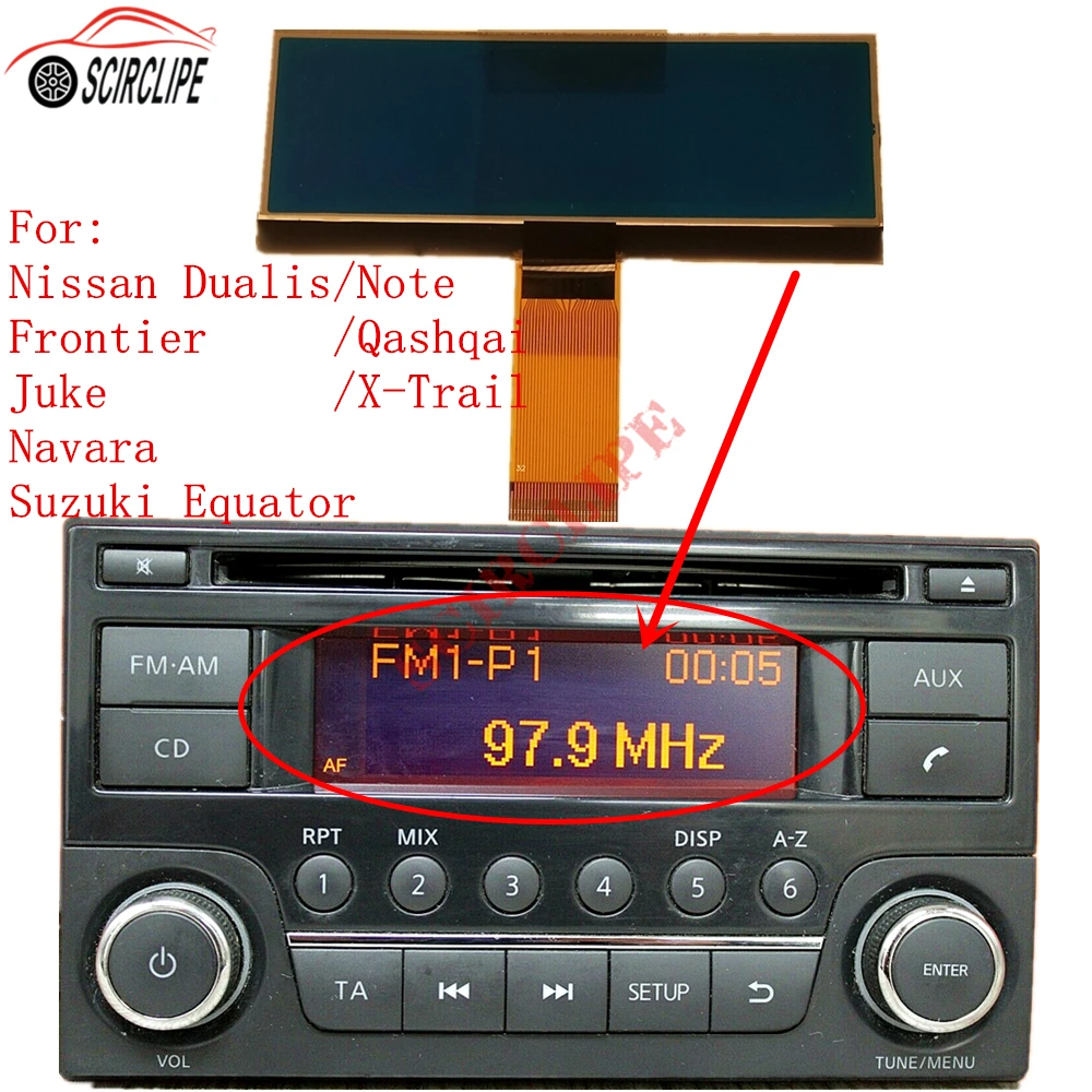 LCD Display Navigation Touch Screen Car Radio For Deawoo AGC-0071RF Pixel Repair For Nissan Qashqai X-Trail Frontier juke Dualis Navara Suzuki Equator
