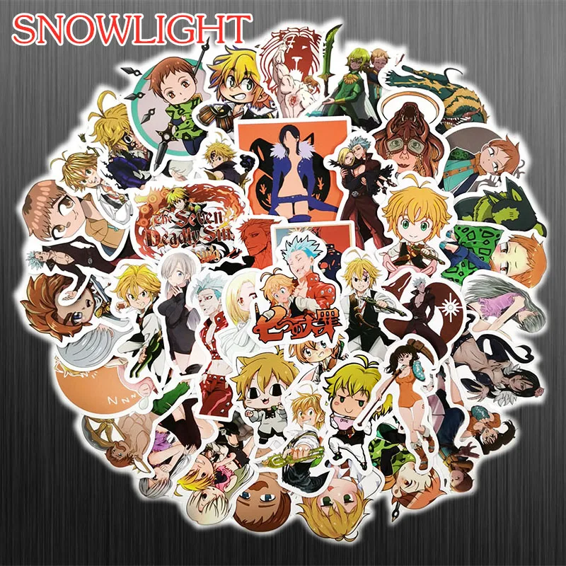 10/30/50 pcs/pack The Seven Deadly Sins Anime Sticker Cartoon Sticker for Skateboard Scrapbook Laptop Snowboard Luggage