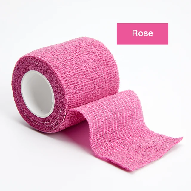 4.5M Colorful Elastic Sport Bandage Self Adhesive Bandage For Fitness Knee Support Pads Ankle Finger Wrap Kinesiology Tapes Pink