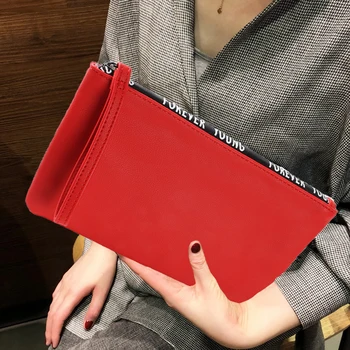 

Popular Logo Small Bag Ladies Fashion Handbag Red Leisure Large Capacity Hand Grab Envelope Bag Coin Purse