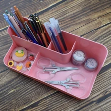 

Multifunction Desktop Stationery Holders Plastic Organizer Storage Box For Writing Materials Pen Holder Office School Supplies